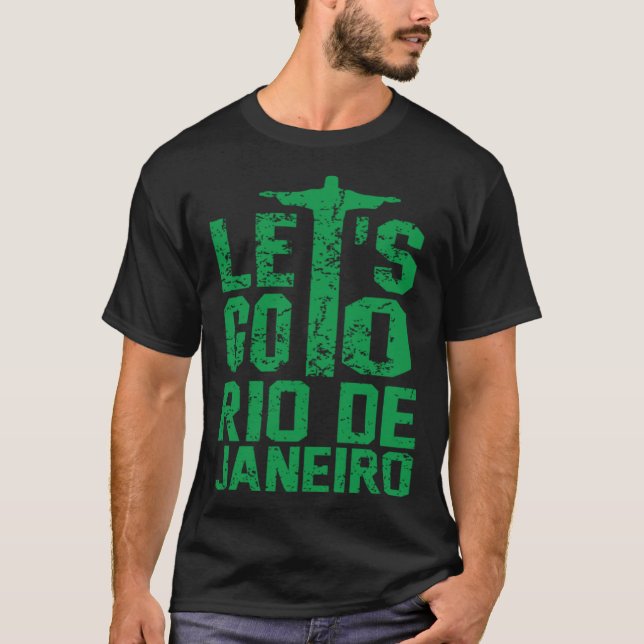 T-shirt Letu2019s Aller À Rio De Janeiro Brésil Voyage Vac (Devant)