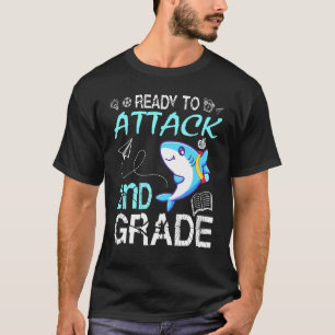 T-shirt L'Étudiant De Requin De Retour À L'École Prêt À At