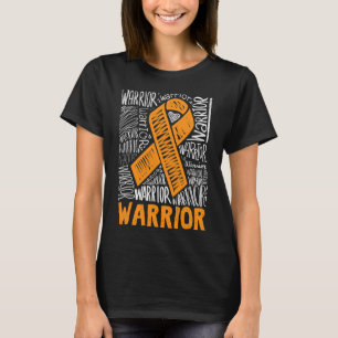 T-shirt Leucémie Cancer du Sang Guerrier Orange Ribbon Lau