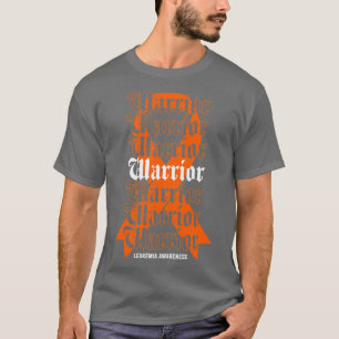 T-shirt Leucémie Cancer Sensibilisation Guerrier Orange Ri