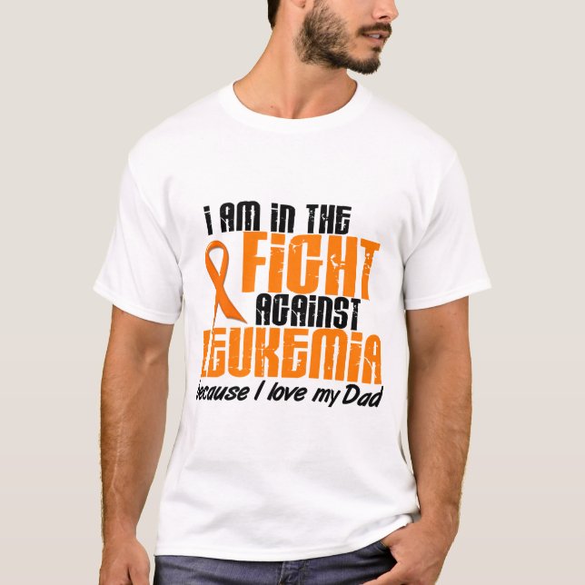 T-shirt LEUCÉMIE dans le combat pour mon papa 1 (Devant)