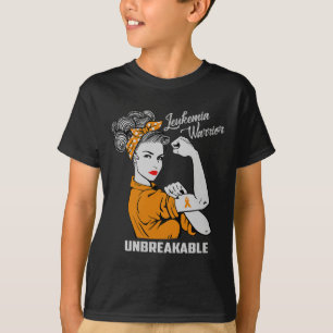 T-shirt Leucémie Guerrier Incassable Conscience Cadeau Com