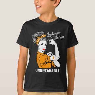 T-shirt Leucémie Guerrier Indestructible Conscience Cadeau