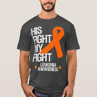T-shirt Leucémie Mois de sensibilisation Son combat Orange