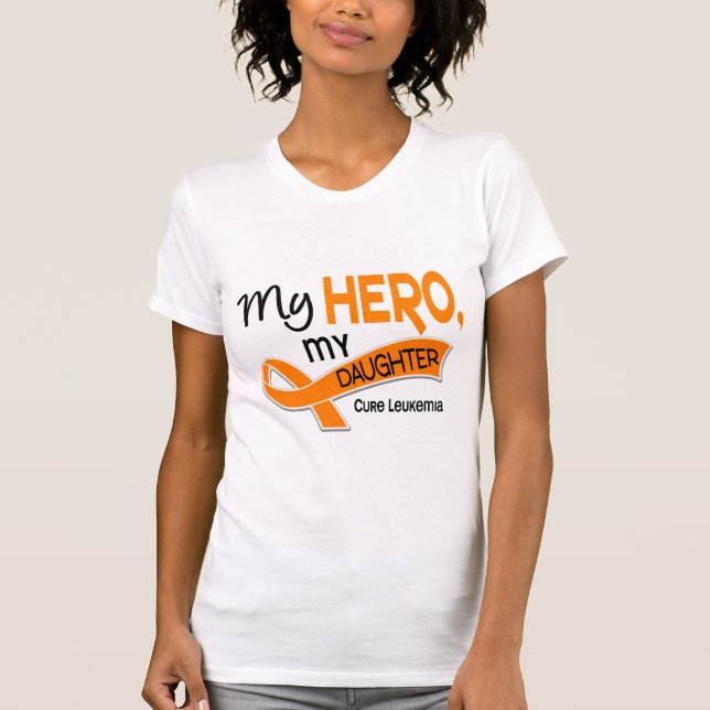 T-shirt Leucémie MON HÉROS MA FILLE 42 (Devant)
