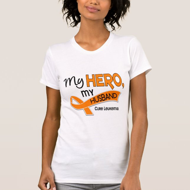 T-shirt Leucémie MON HÉROS MON MARI 42 (Devant)