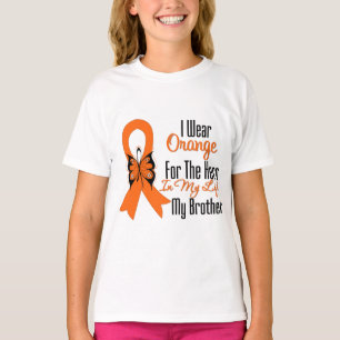T-shirt Leucémie Orange Ribbon Hero Mon frère