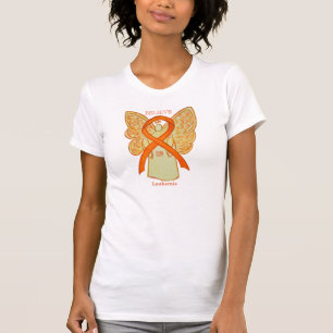 T-shirt Leucémie Orange Sensibilisation Ribbon Angel Chemi