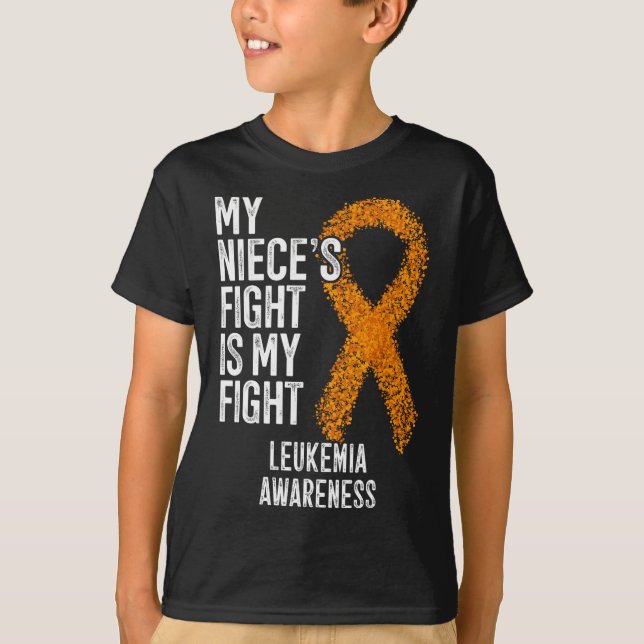 T-shirt Leukaemia My Niece's Fight Is My Fight Leukemia Aw (Devant)