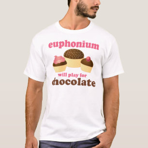 T-shirt L'euphonium drôle jouera pour le chocolat