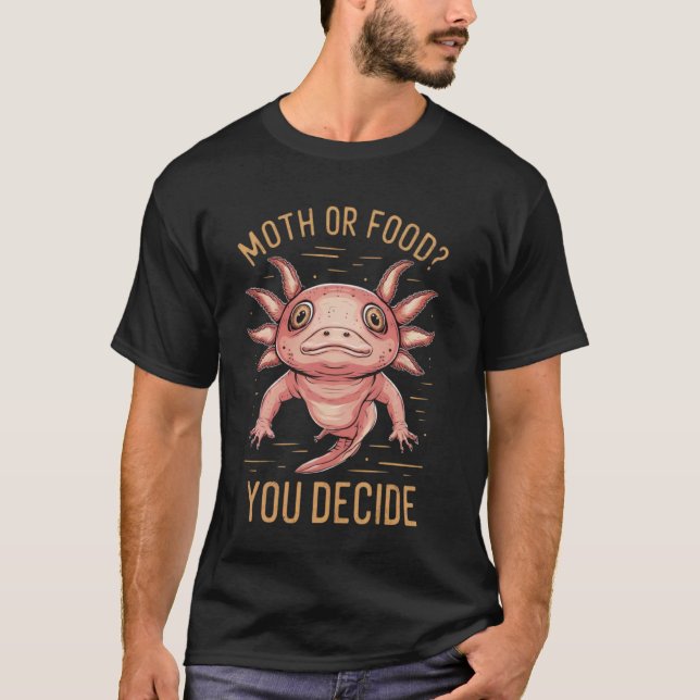 T-shirt Leuzist Axolotl Moth amphibie à queue mexicaine ou (Devant)