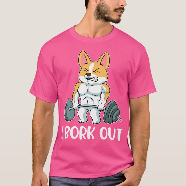 T-shirt Levage du poids du corgi (Devant)