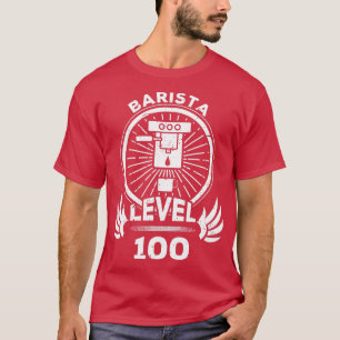 T-shirt Level 100 Barista Coffee Maker Gift