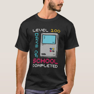 T-shirt Level 100 Days Of School Completed Gamer 100e jour