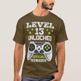 T-shirt Level 13 Unlocked  13th Video  Birthday Gift  (4)