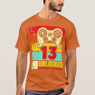 T-shirt Level 13 Unlocked  13th Video  Birthday Gift  (62)