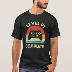 T-shirt Level 1 Complete Video Gamer - 1St Wedding Anivers