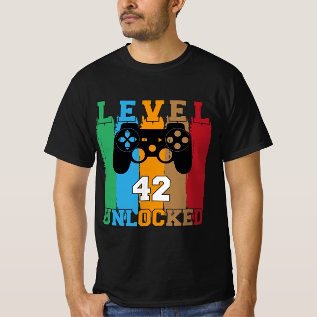  T-shirt Level 42 Unlocked Design (Devant)