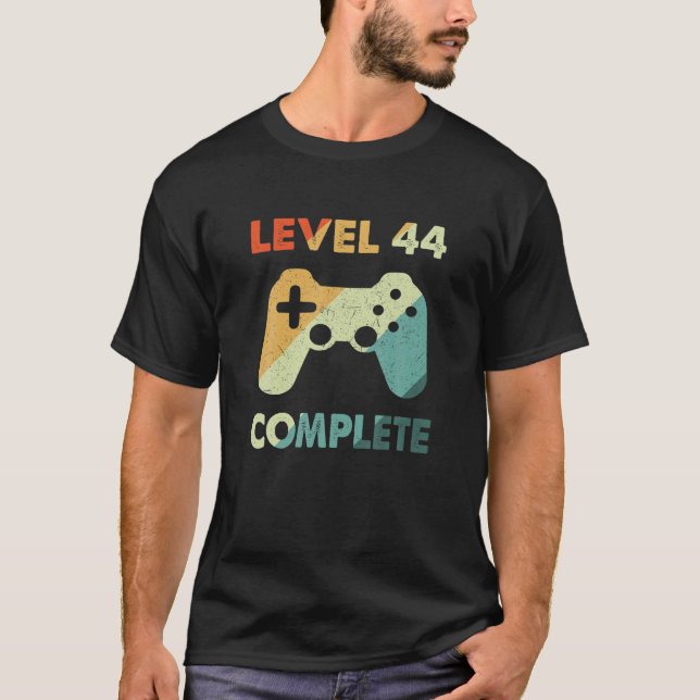 T-shirt Level 44 Complete Video Gamer - 44Th Wedding Anive (Devant)