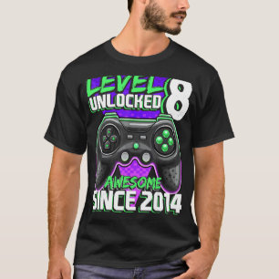 T-shirt Level 8 Awesome 2014 Video Game 8th Birth