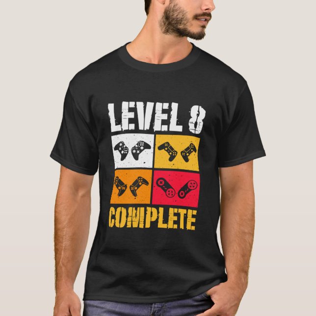 T-shirt Level 8 Complete 8 Anniversary Funny 8th Wedding A (Devant)