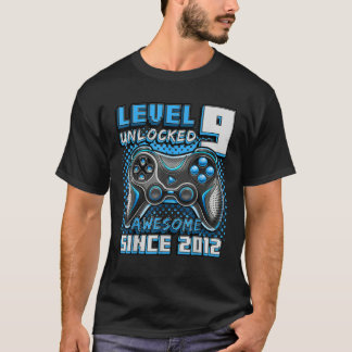 T-shirt Level 9 Awesome 2012 Video Game 9th Birth