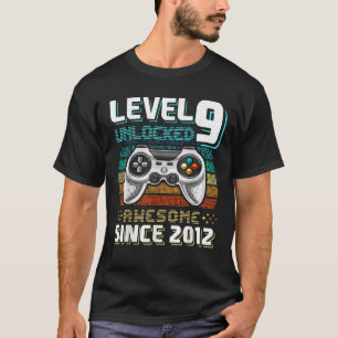 T-shirt Level 9 Awesome 2012 Video Game 9th Birth