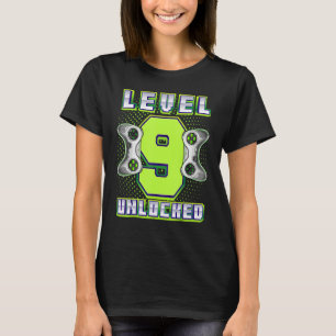 T-shirt Level 9 Video Game 9th Birthday Gamer Boy
