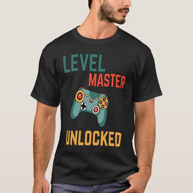 T-shirt Level Master a déverrouillé un jeu pour les joueur (Devant)