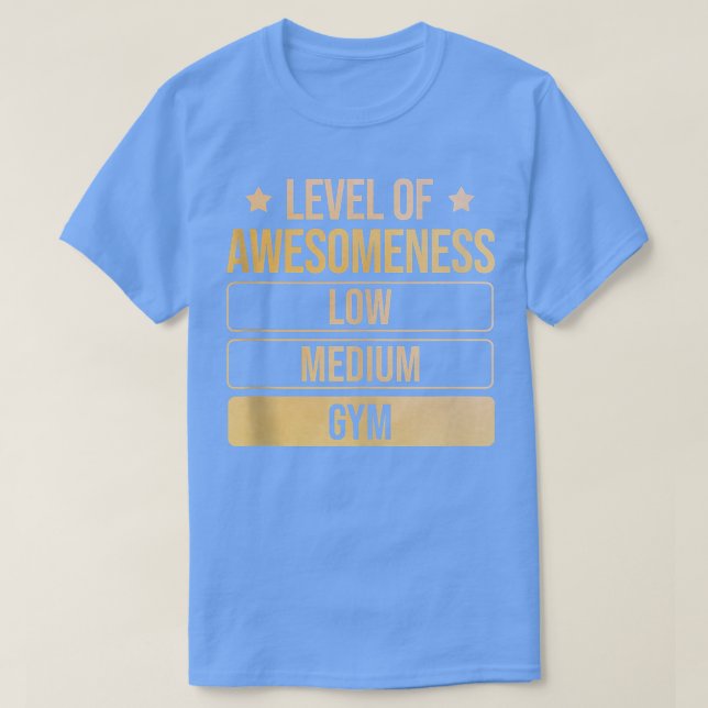 T-shirt Level Of Awesomeness Gym Tank Top (Design devant)
