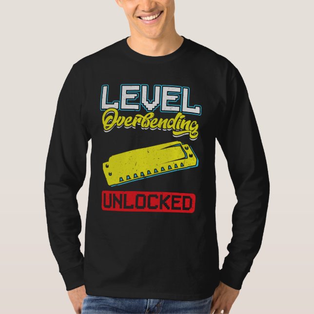 T-shirt Level Overbending Unlocked Harmonica Player (Devant)