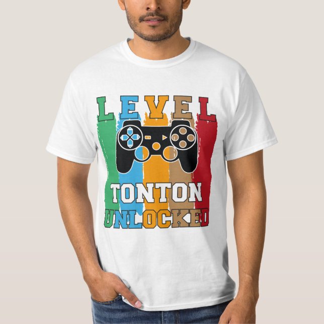 T-shirt Level Tonton Unlocked Design Wht (Devant)