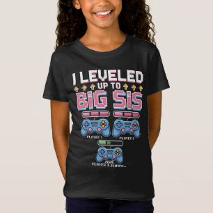 T-Shirt Leveled To Big Sister Encore 2026 Jeu Vidéo