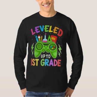 T-shirt Leveled Up To 1st Grade Gamer Back To School Stude
