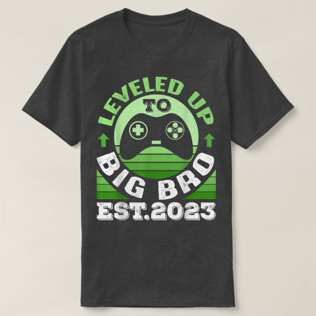 T-shirt Leveled Up To Big Brother Est 2023 Funny Future Br (Design devant)