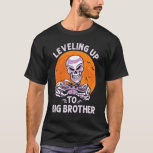 T-shirt Leveling jusqu'à Big Brother Gamer Gaming Skeleton