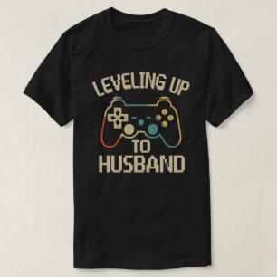 T-shirt Leveling Jusqu'À Mari Gamer Nouveau marié Groom Ca