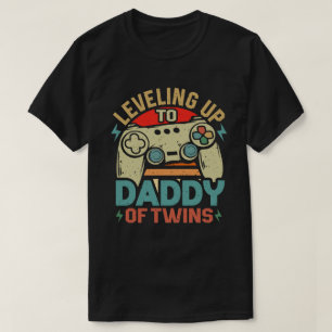 T-shirt Leveling Jusqu'À Papa De Jeu Twins Gamer Papa