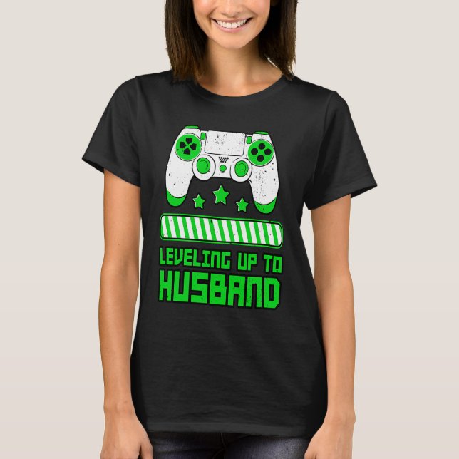 T-shirt Leveling Up To Husband Gamer Boyfriend Game Contro (Devant)