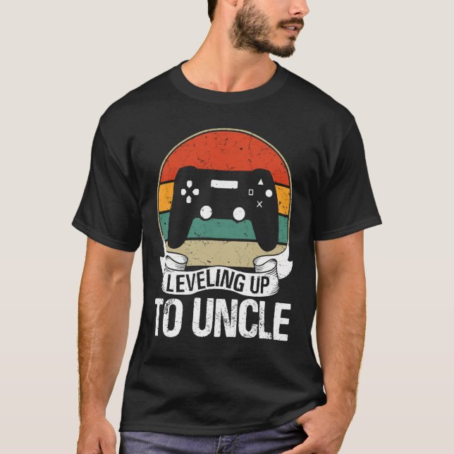 T-shirt Leveling Up To Uncle Pregnancy Announcement 2023 G (Devant)