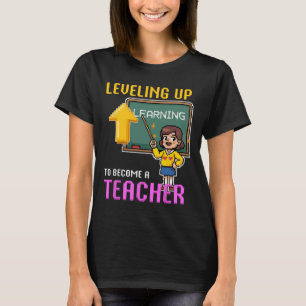T-shirt Levelup Enseignant Ck À L'École Amusante Gamer Fil
