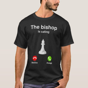 T-shirt L'Évêque Appelle Chess Checkmate Gambit Queen
