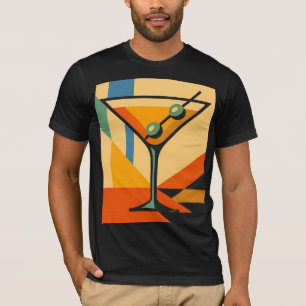 T-shirt Lever de soleil Bauhaus Martini du milieu du siècl