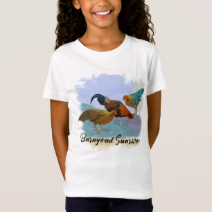 T-Shirt Lever de soleil dans la cour de ferme - Violets Bl