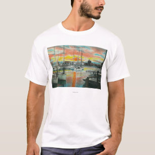 T-shirt Lever de soleil dans le port