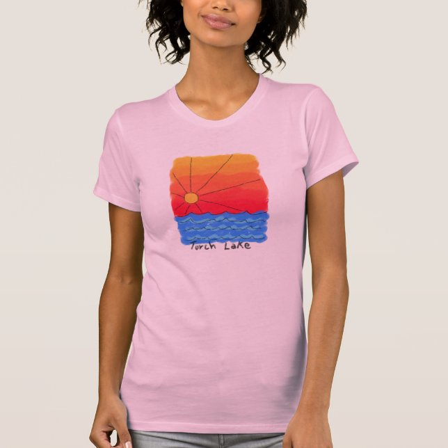 T-shirt Lever de soleil de lac torch (Devant)