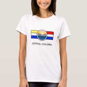 T-shirt Lever de soleil de l'océan avec couleurs primaires