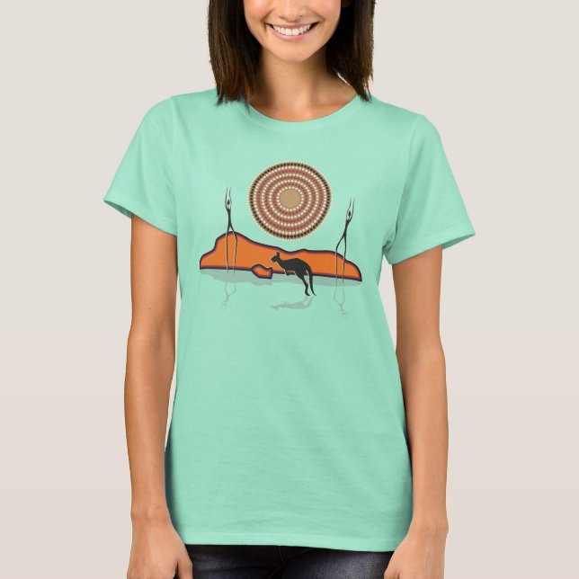 T-shirt Lever de soleil des Aborigions (Devant)