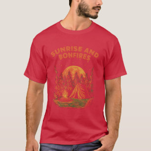 T-shirt Lever de soleil et feux de camp Camping été Camper