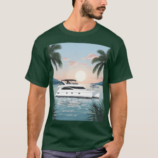T-shirt Lever du soleil sur le catamaran